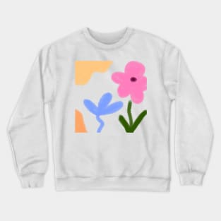 Pink Purple watercolor floral art design Crewneck Sweatshirt